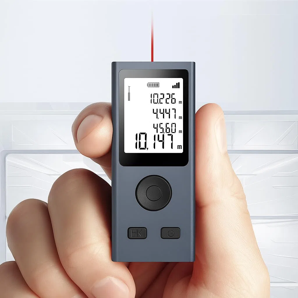 Télémètre laser de mesure de distance | Portée de 29,9 m | Télémètre numérique rechargeable par USB | Précision ± 0,078 mm, ruban laser portable rétroéclairé HD | Appareil de mesure intelligent