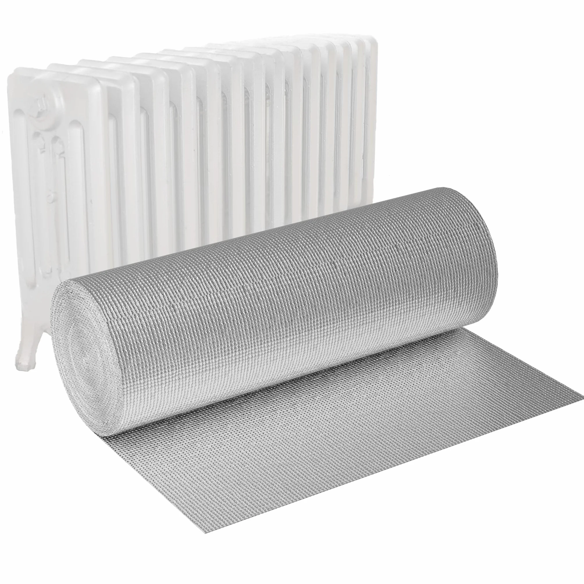 NAIZY Film Isolant Thermique 1m x 10m Pour Toit, Double Couche D'aluminium Avec Bulles D'air, Laine D'isolation, Protection Contre Le Froid Pour Fenêtres