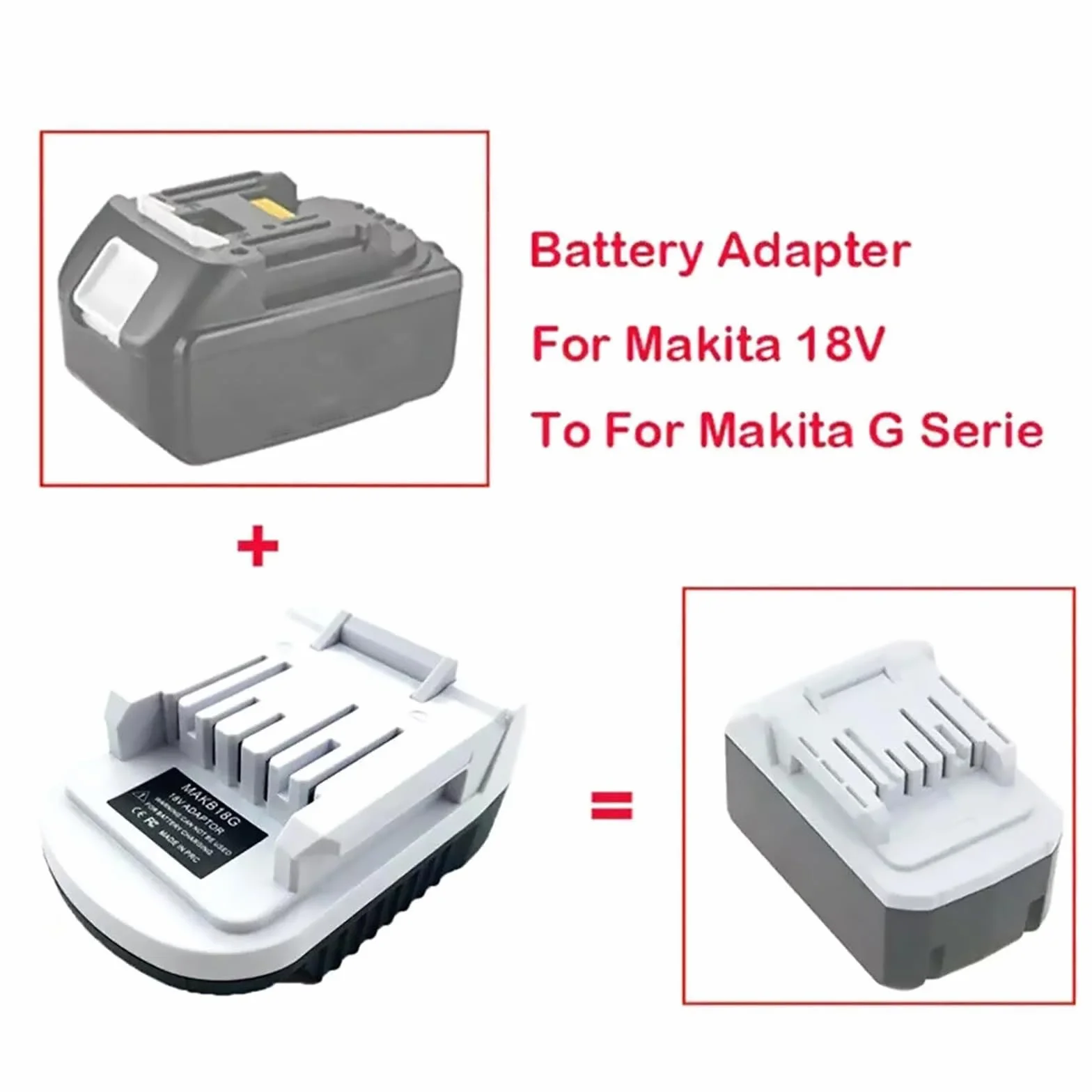 Adaptateur Convertisseur de Batterie pour Batterie Li-ion 18V Série B de Makita vers Série G BL1815G BL1813G