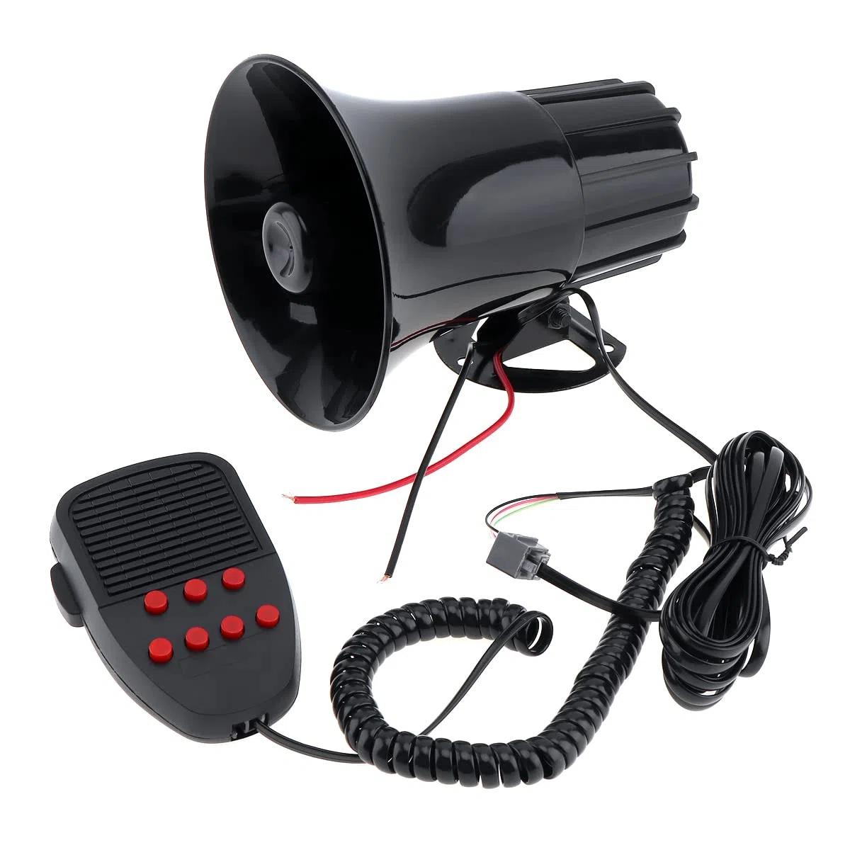 Sirène d'avertissement puissante 12 V pour voiture, vans, camions, motos avec haut-parleur 150 dB 100 W