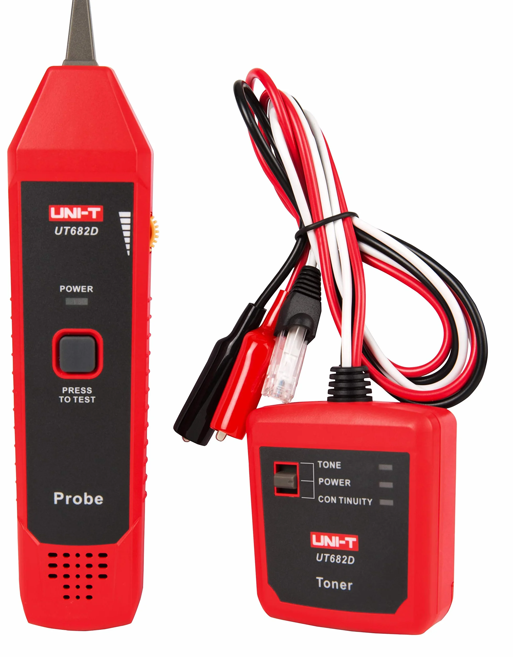 UNI-T UT682/UT682D Network Wire Tester Tracker RJ11 RJ45 Wire Line Finder Lan tester Handheld Cable Testing Tool for Network (UT682D)