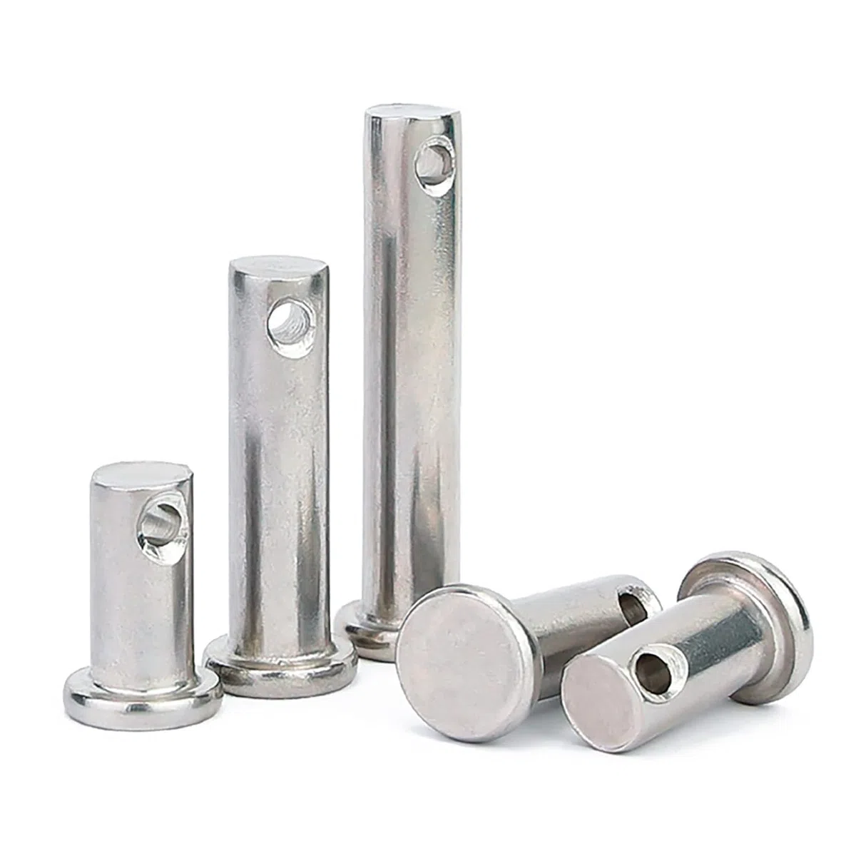 Goupille cylindrique à tête Plate, Trou de positionnement, goupille Fendue Assortie, Bride métrique, Fixation Machine en Acier Inoxydable(M18 x 90mm)
