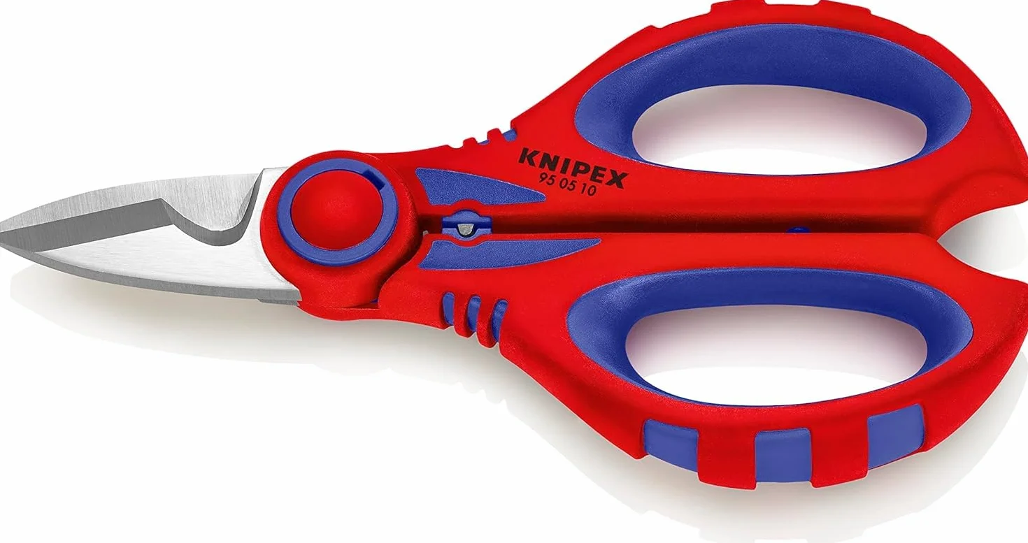 Knipex Ciseaux d’électricien avec gaines bi-matière, renforcées de fibres de verre 160 mm, 95 05 10 SB