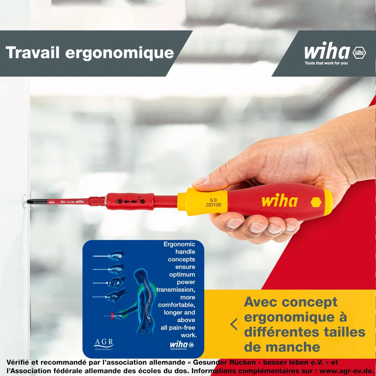 Wiha Jeu de tournevis et d'embouts slimVario isolés (41231) lot de 19 pcs avec trousse pliable | Fente ou plat cruciforme PH PlusMinus TORX six pans | (41231) Screwdriver handle I VDE stubby I VDE bits for electricians I slotted/Phillips/PlusMinus/TORX/he