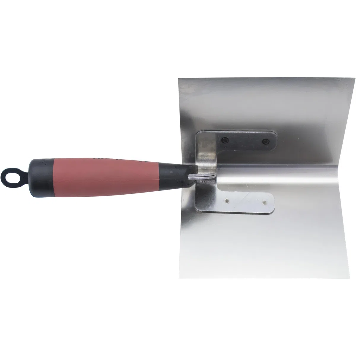 Truelle d'angle intérieur Marshalltown Bullnose avec manche Durasoft, en acier inoxydable, pour le placoplâtre et le plâtre, dimensions : 127x89 mm