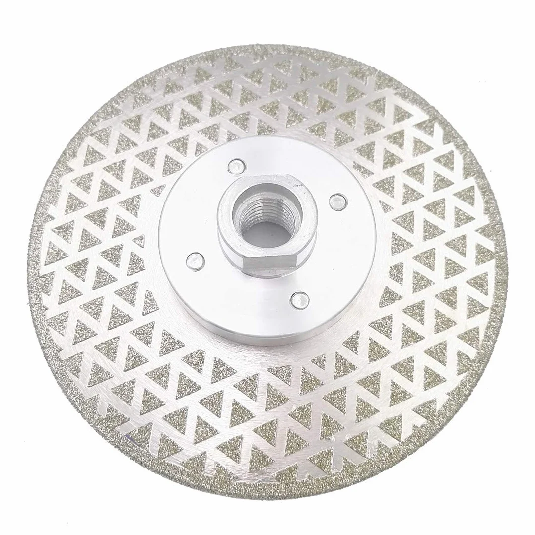 DT-DIATOOL Disque Diamanté à Tronçonner et à Meuler 125 mm x M14 Double Face Électroplaqué pour Pierre Marbre Carreaux Granit