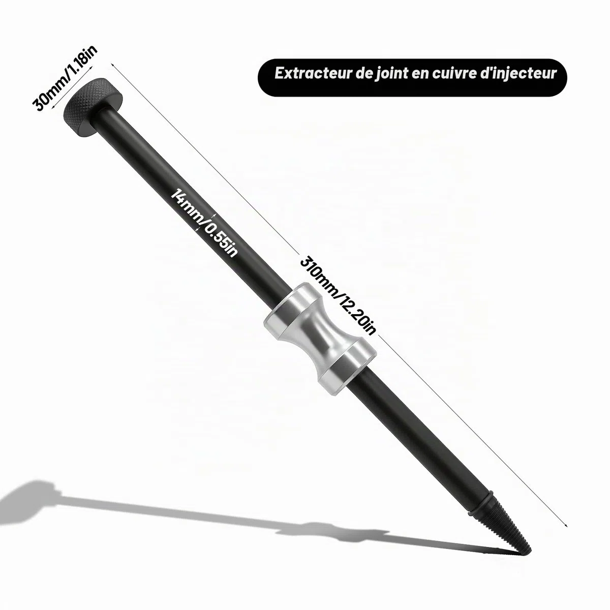 Extracteur d'injecteur, outil de joint d'injecteur noir, extracteur d'outil d'injecteur, extracteur de joint d'étanchéité d'injecteur universel pour voiture, extracteur de joint d'injecteur à