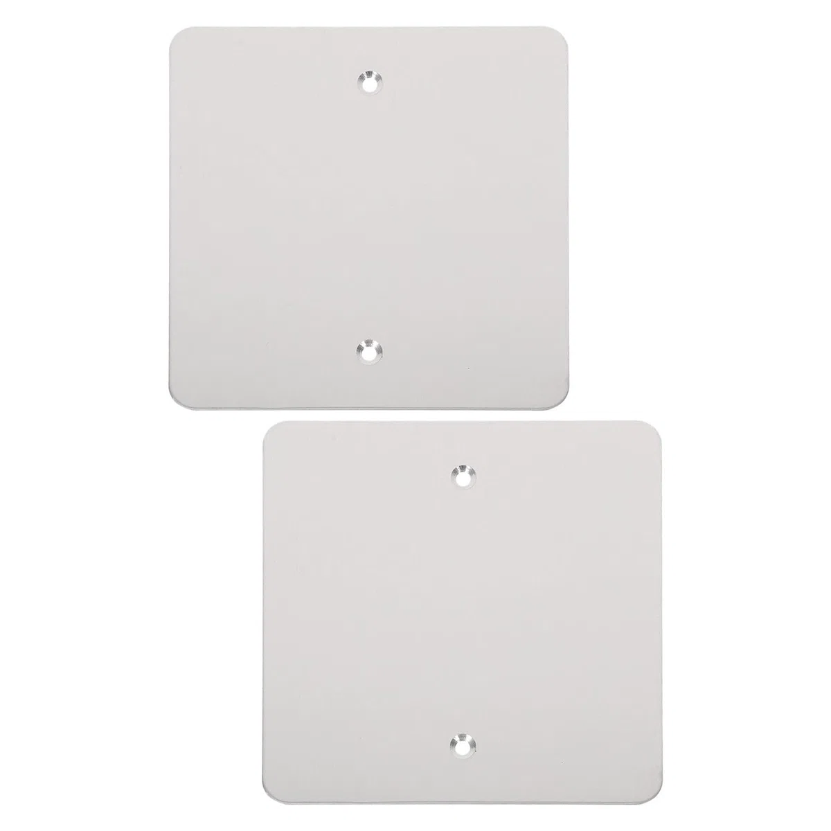Cabilock Cache-Prises Murales Ignifuges en Acier Inoxydable 120 MM, Plaques Lisses, Lot de 2 pour Usage Résidentiel et Panneaux d'Accès
