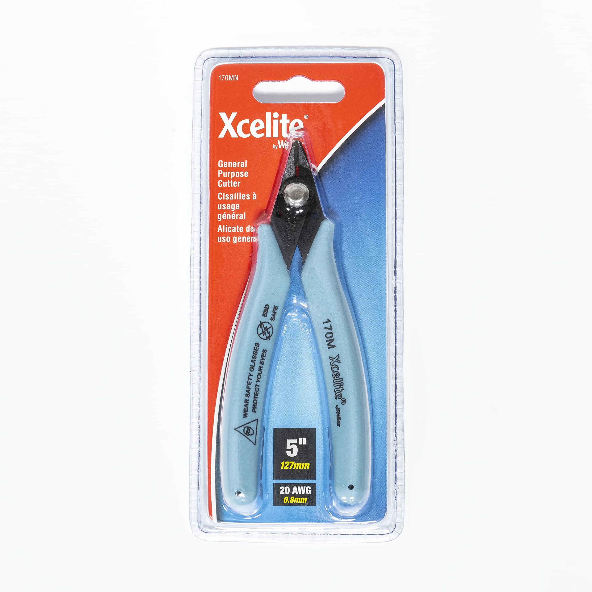 Weller Xcelite 170MN ESD Safe Cisaille à usage général, 127 mm, bleu