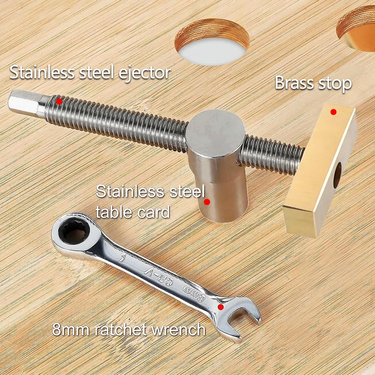 Lot de 2 Etau Etabli Avec 4 Bench Dog, Serre Joint Menuisier pour Trous de Banc de 20 mm, Pince Etau Positionnement, Clip de Bureau Réglable, Accessoire Etabli pour Fixation Rapide