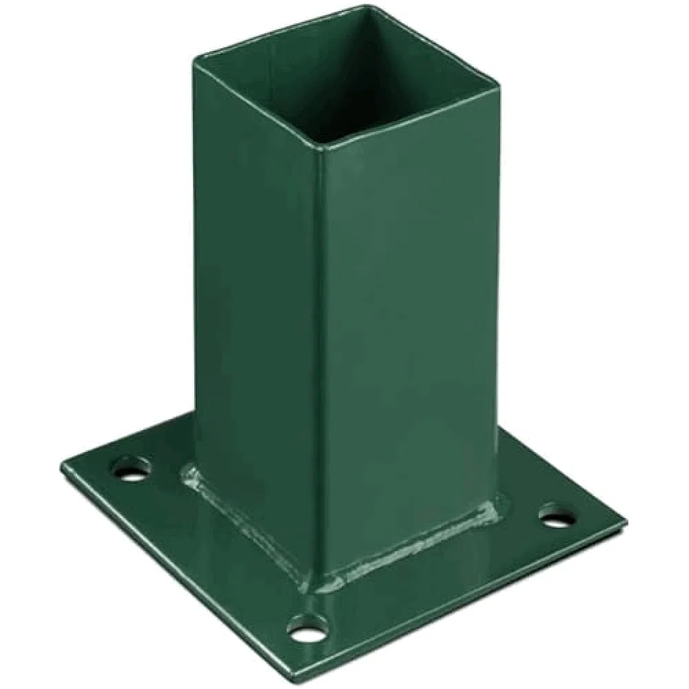 EASY CLOTURE Platine de Fixation 60 x 60 mm pour portillon grillagé Vert