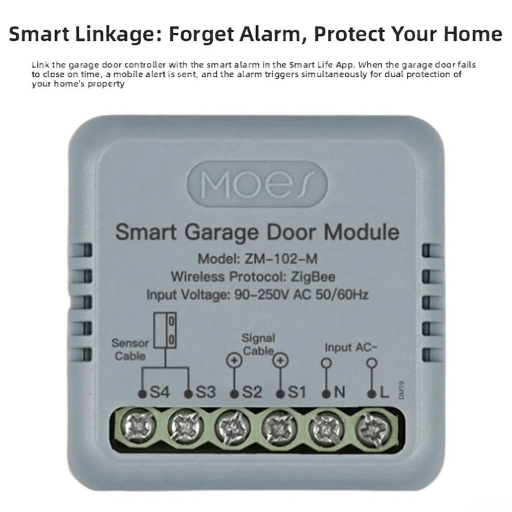 Ouvre-Porte de Garage Connecté Wi-FI, pour Smart Home Switch pour ZigBee pour Alexa pour Tuya, Smart Switch App Minuteur Commutateurs vocaux on/Off