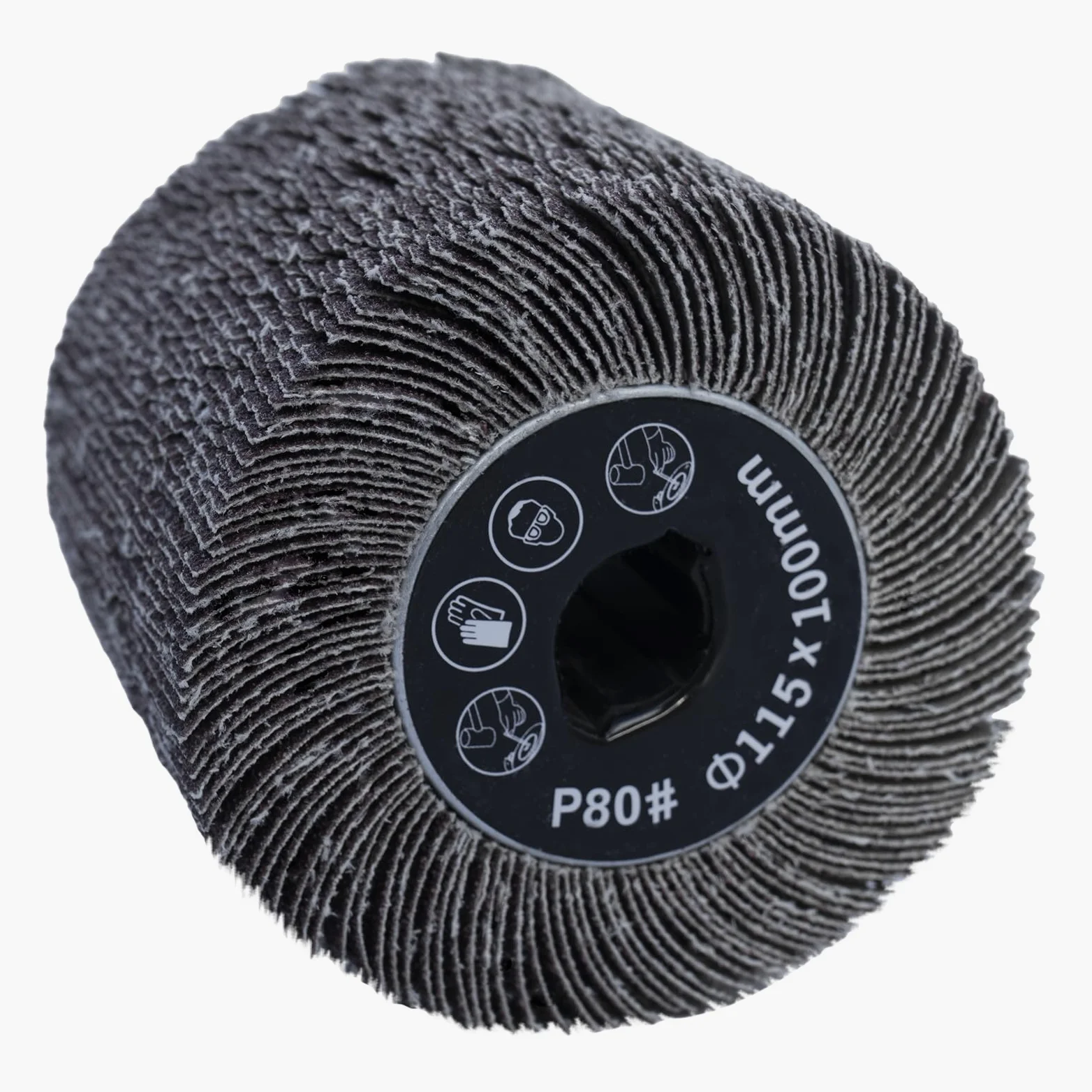 FANZWORK Brosse Lamelles Papier de Verre Grain 80 – 115x100 mm – Compatible avec Machine à Satiner et Rénovateurs Extérieurs