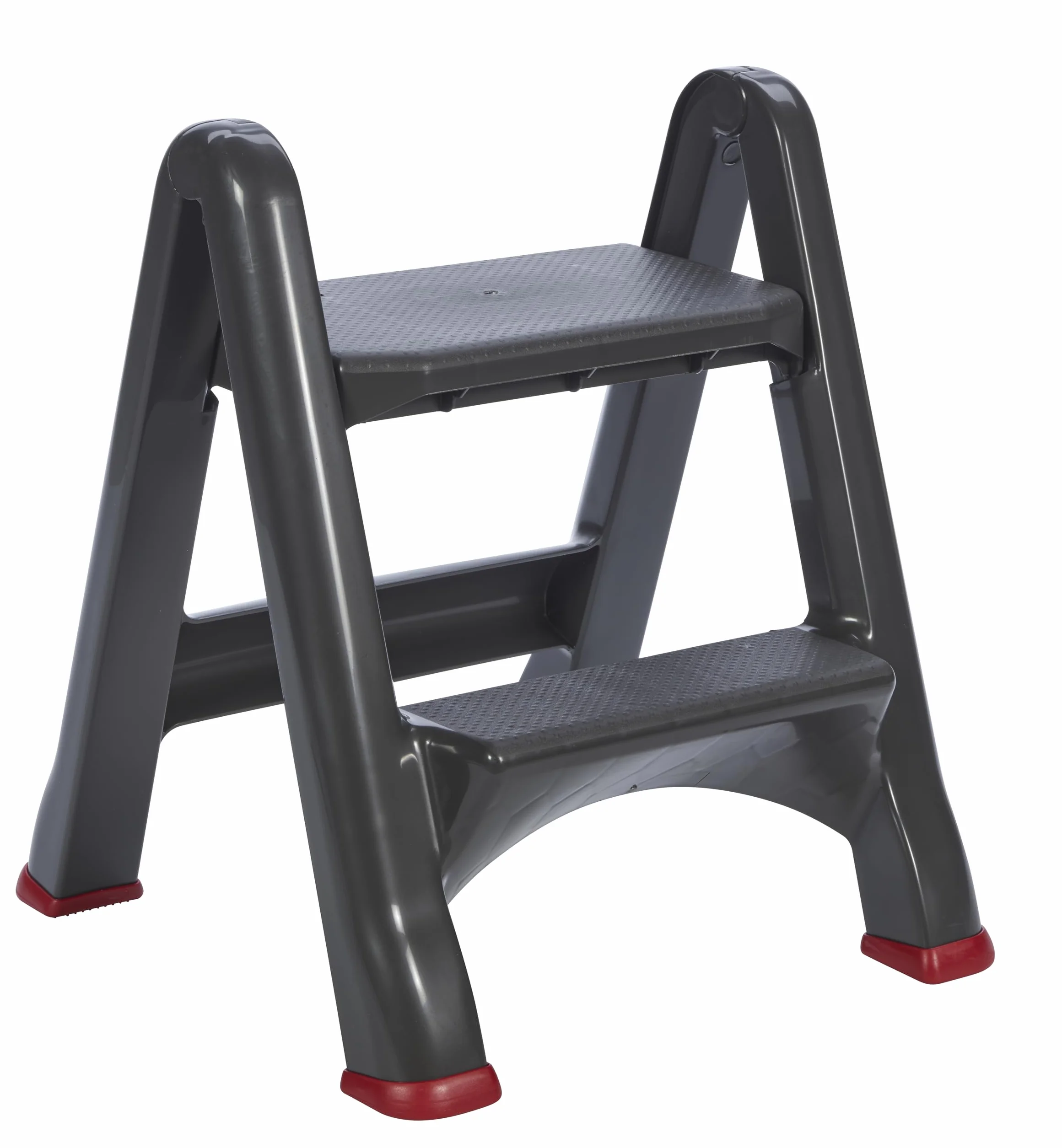 CURVER | Marchepied pliable 2 marches, Anthracite, 49,5 x 17,2 x 64 cm, Plastique