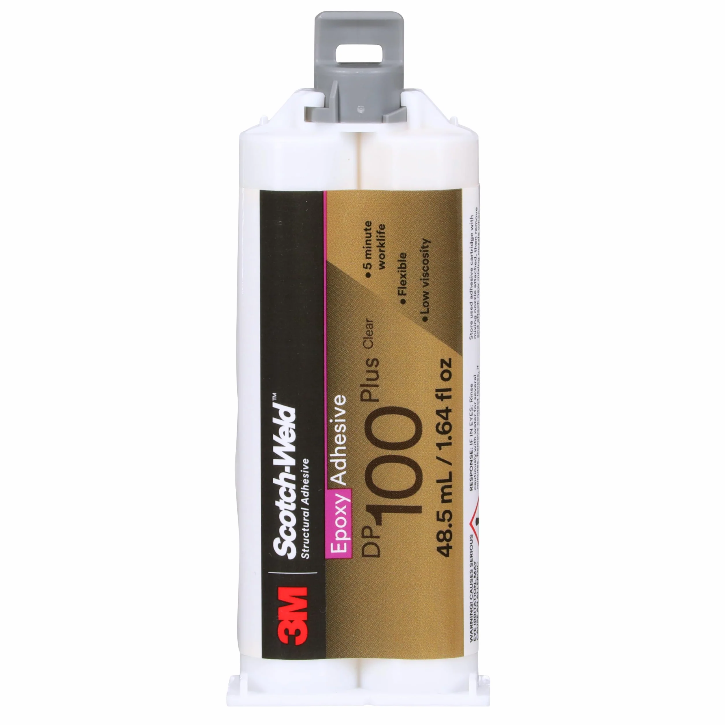3M Scotch-Weld 08976 Adhésif époxy, plus 47,9 g, applicateur nécessaire, DP100Plus, transparent