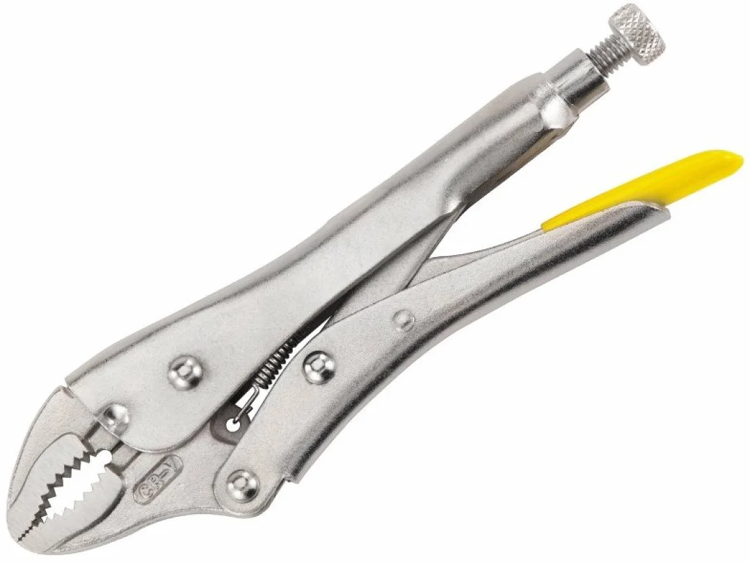 STANLEY 0-84-809 Pince à etau 225mm avec mâchoire de 53mm - mors Usinés et Trempés pour Plus de Résistance - Levier de Blocage - Puissance de Serrage Réglable Via molette