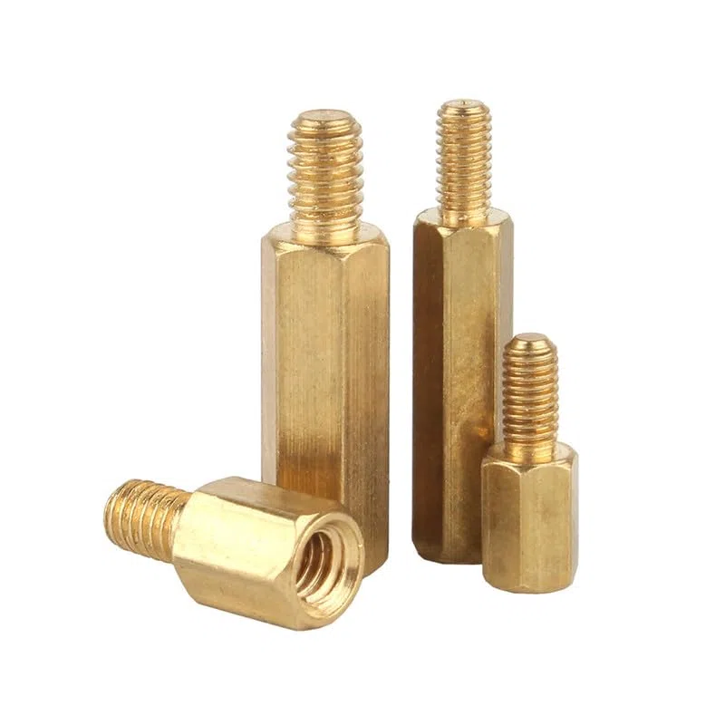 50 Pièces M5 Entretoise en laiton Vis Extrémité unique Mâle Femelle Fileté Hex Standoffs PCB Carte mère Hexagonal Pilier Assortiment Kit