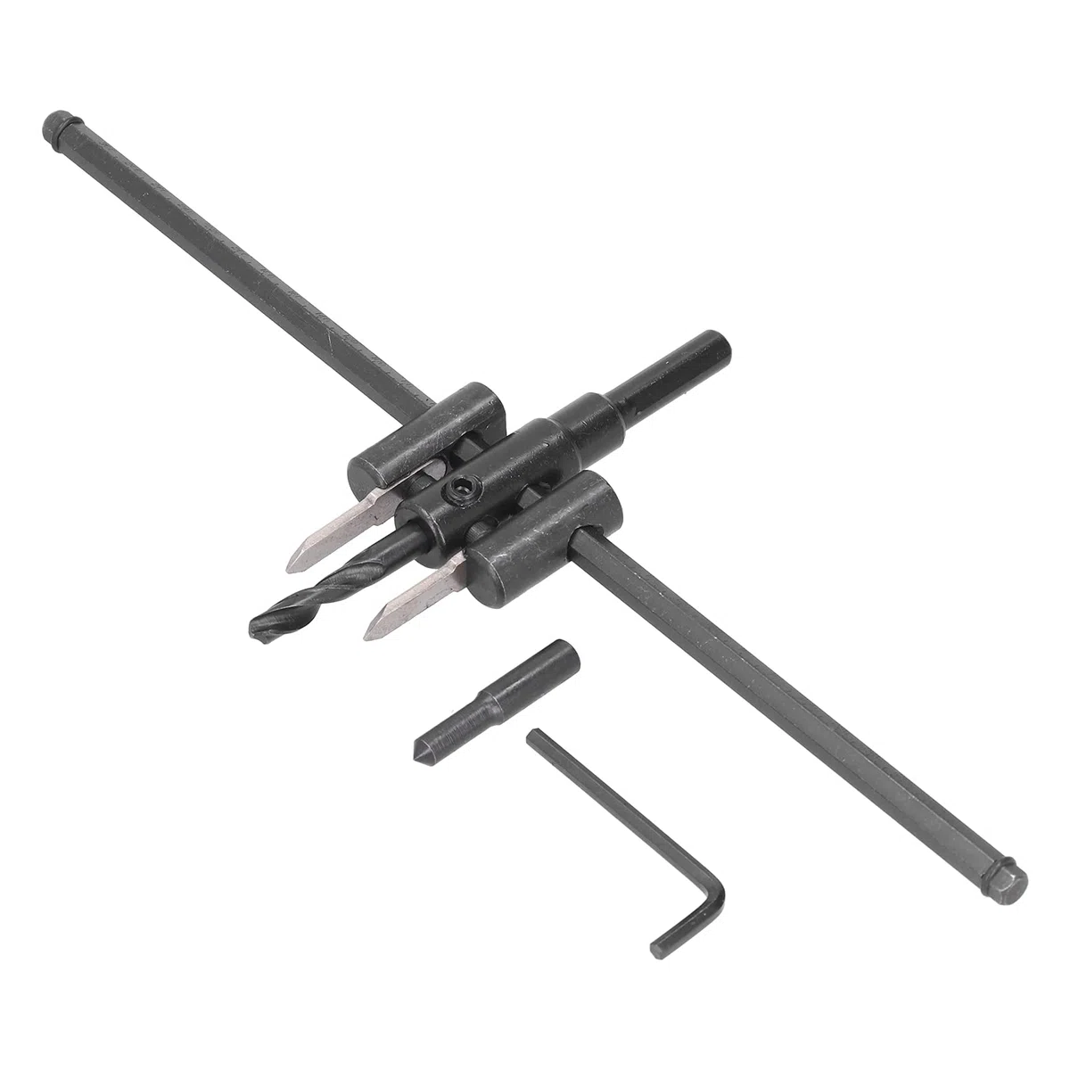 Coupe-trou circulaire réglable, kit de scie, foret à bois, coupe ronde, outil de bricolage pour le travail du bois, pour les menuisiers professionnels (30-300MM)