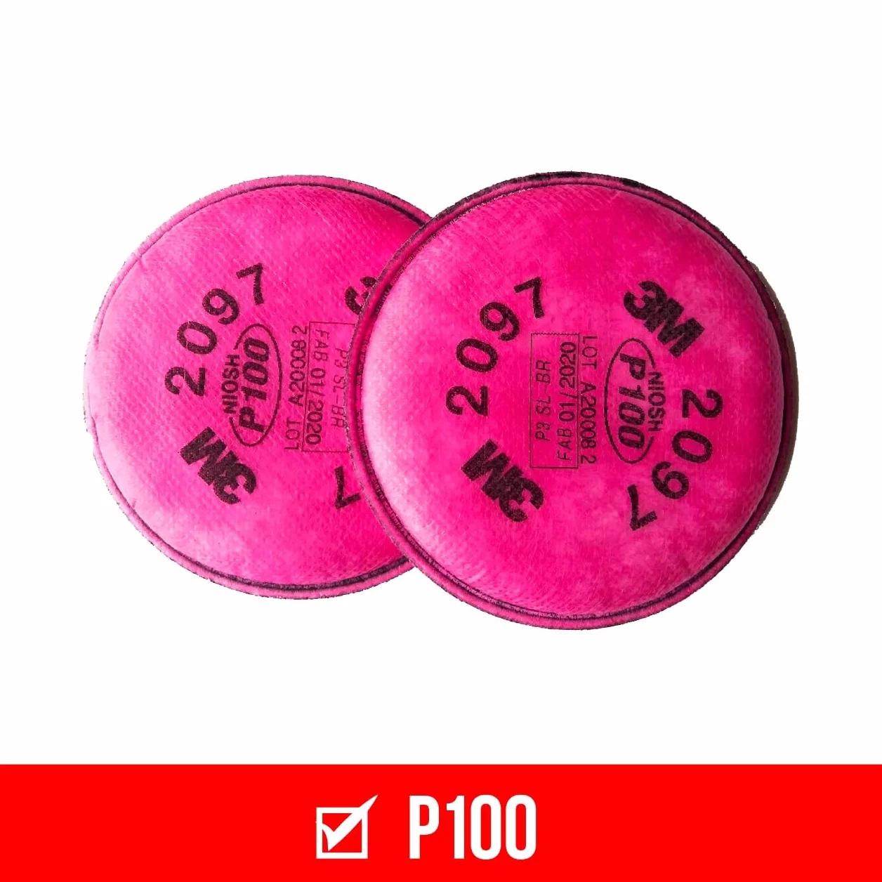 3 m P100 filtre à particules avec 10,1 pouces Niveau Bio Vapor Release, 2097PA1-A