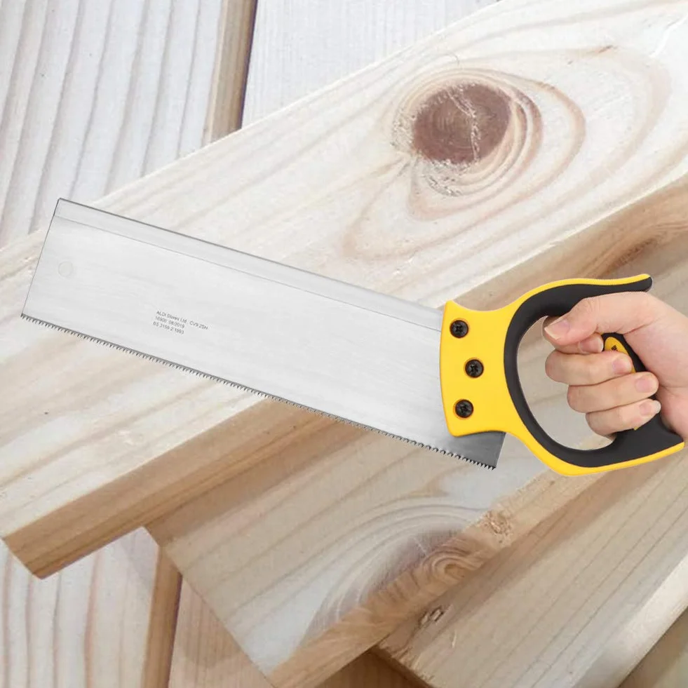 Wakects Scie à bois, Boîte à onglets de serrage en plastique ABS de 30,5 cm avec scie arrière de 35,6 cm pour menuisier