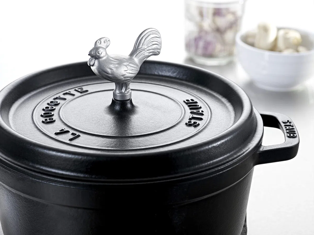 STAUB Accessoire Bouton Animal Poulet, Acier Inoxydable, 6 x 2 x 4 cm, Gris