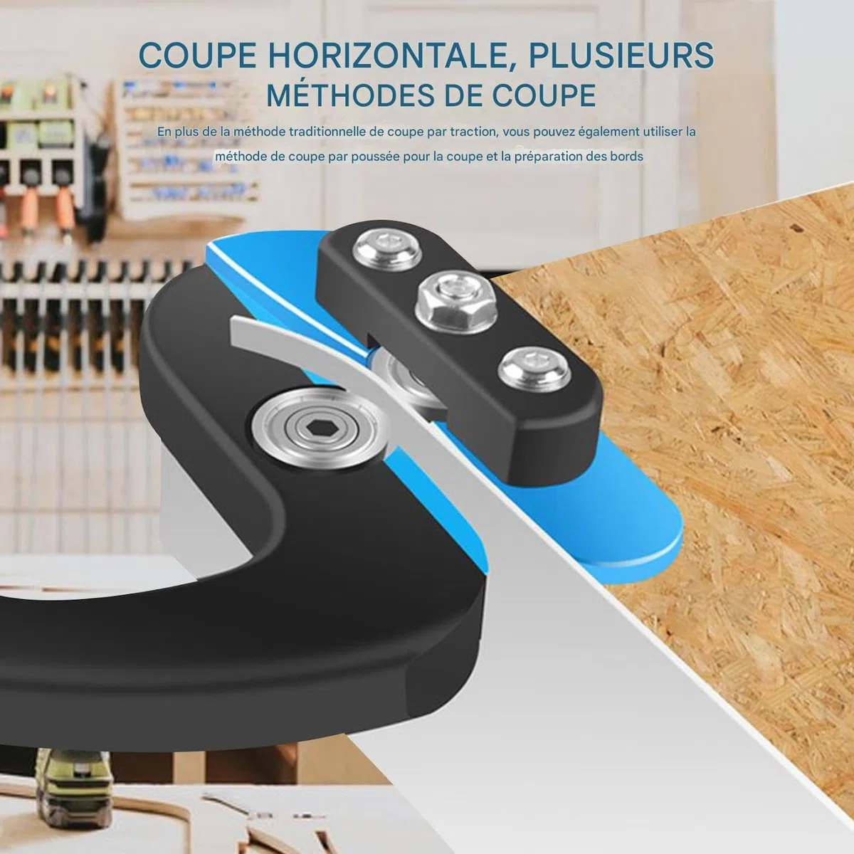 Biseauteuse À Bord, Coupeur Manuel de Bande de Bord Droit, Bandeuse Ergonomique pour Ébénisterie Meuble Plan de Travail Stratifié
