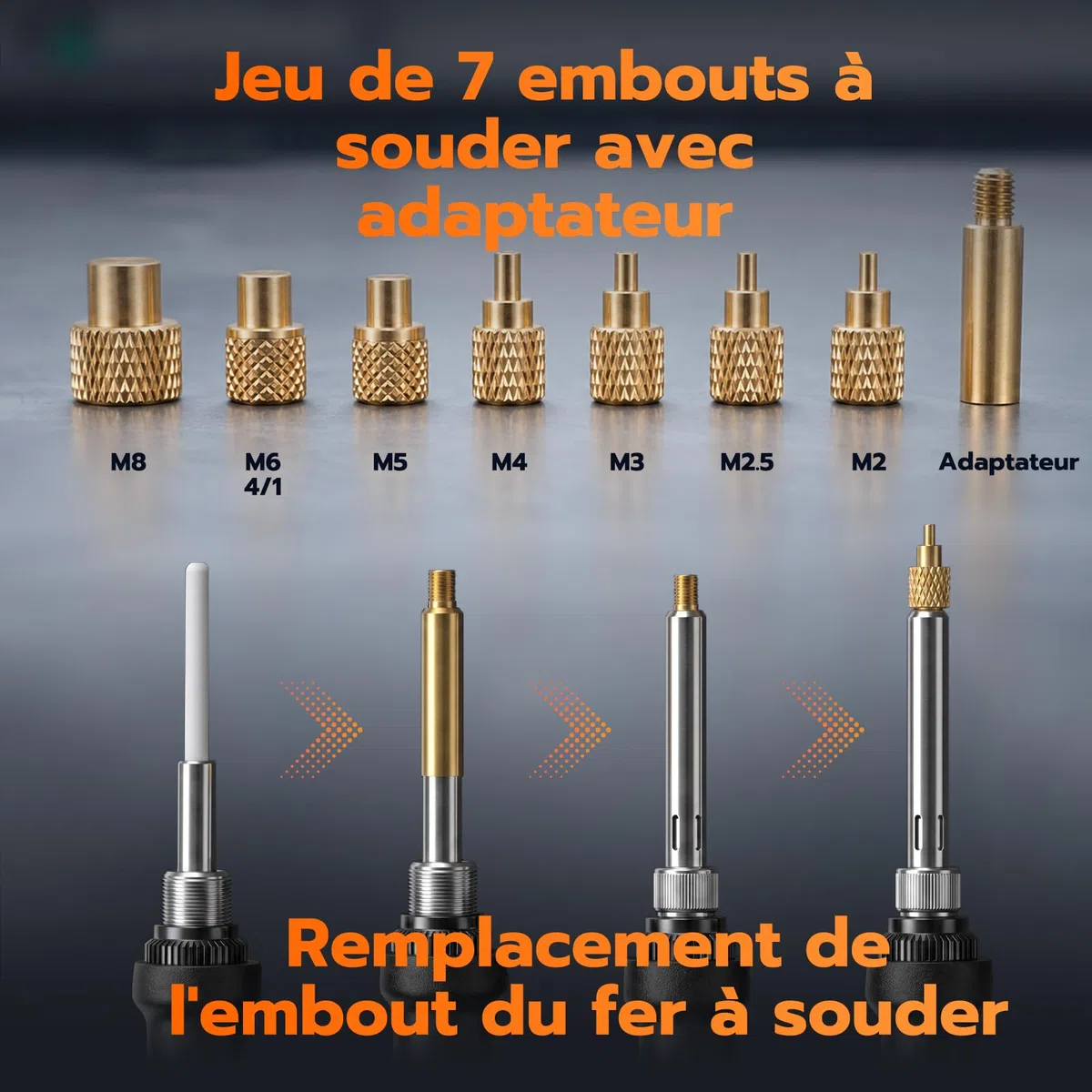 Kit d'outils d'insertion thermique, écrous en laiton, impression 3D, 60 W, fer à souder numérique, 380 pièces, inserts filetés M2-M8
