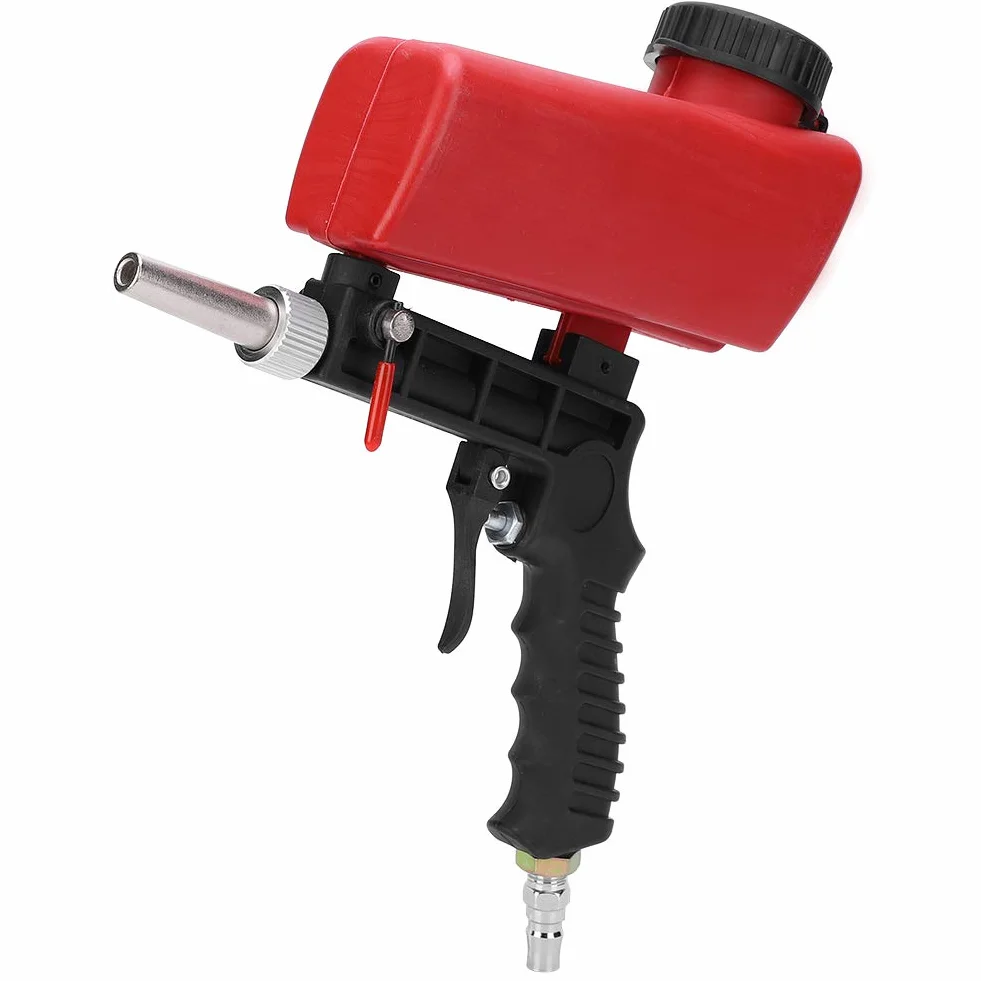 Generic Machine de Sablage Industrielle Portative Réglable, Sableuse Pneumatique Rouge Portable pour la Coupe des Détails Métalliques, L'entretien Automobile, L'équipement Mécanique pour les Projets