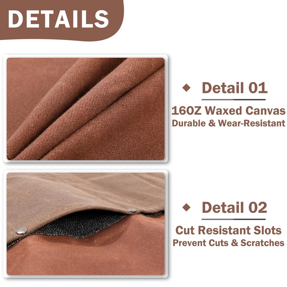 Kaaltisy Étui de Rangement Professionnel pour Couteaux de Chef - en Toile cirée - 4 Fentes - avec Corde à Cravate
