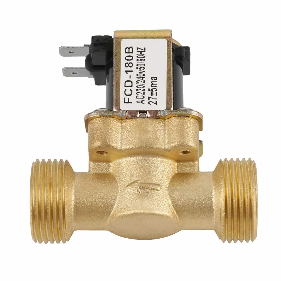 Electrovanne Électrique Vanne Électromagnétique G3 4 2 Voies N C AC 220 240V Normalement Fermé Entrée Eau Systèmes Hydrauliques