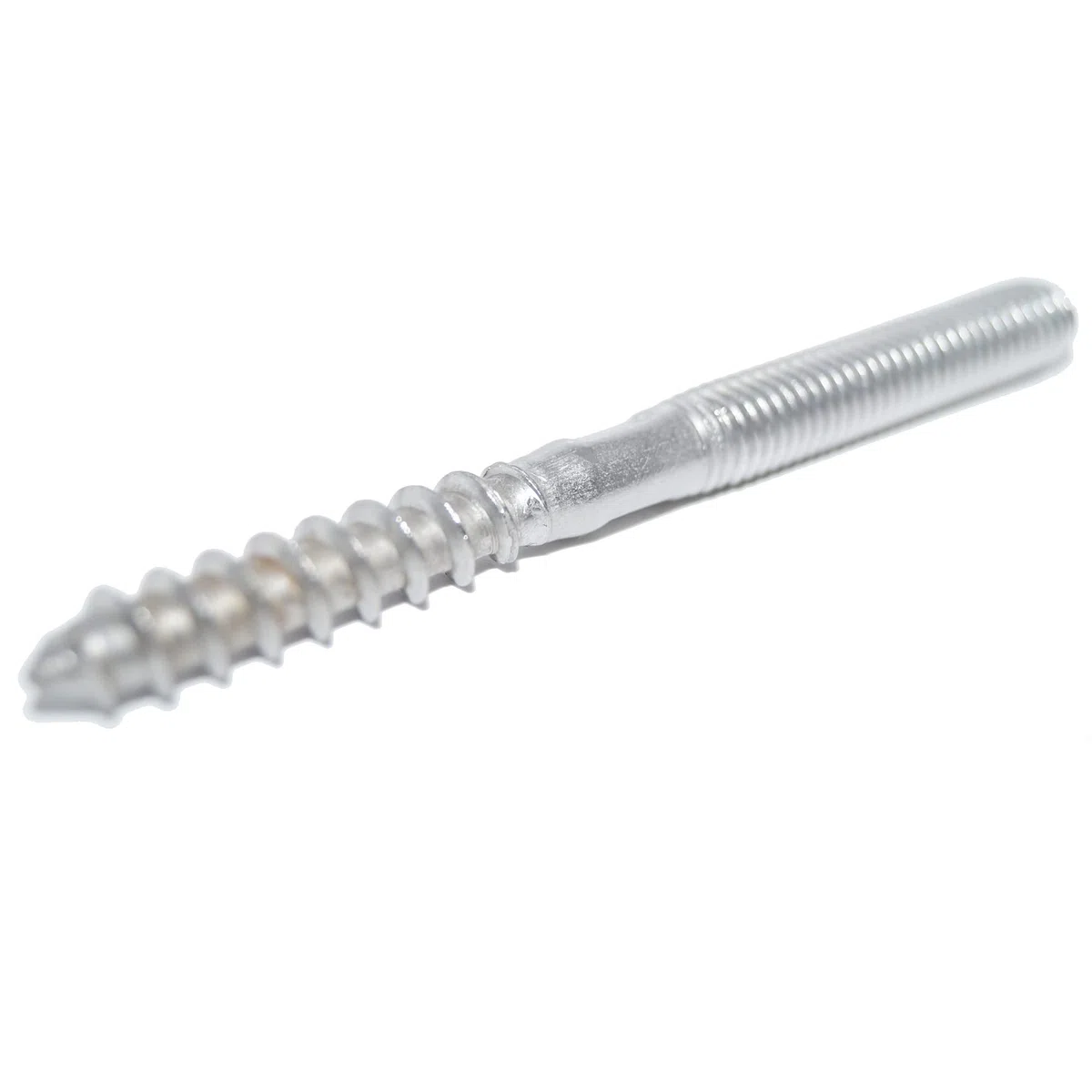 Lot de 5 vis à double filetage M6 x 180 - Sans surface de clé - En acier inoxydable A2 VA