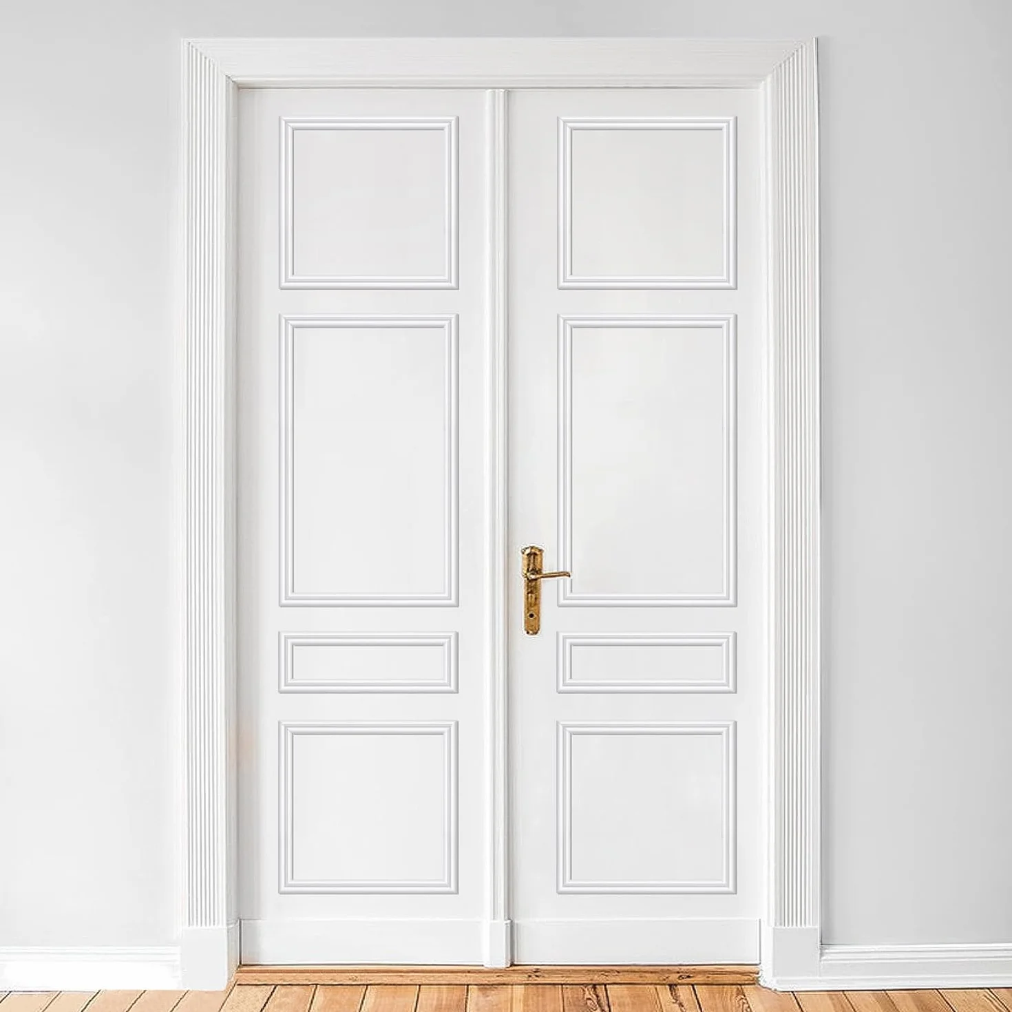 6,1 m x 23 mm Bandes autocollantes pour décoration murale | Moulure autocollante blanche, cadre de miroir, porte d'armoire, décoration d'intérieur
