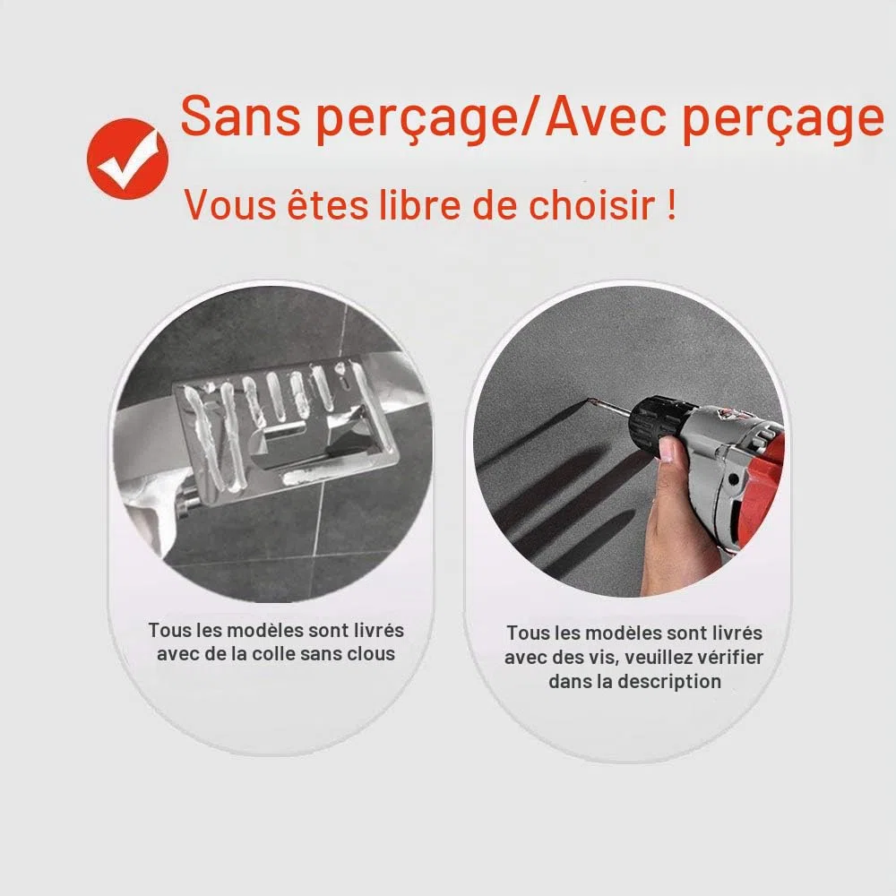 Porte-Rouleau de Papier Toilette, Porte-Papier hygiénique Moderne brossé en Acier Inoxydable SUS 304 avec étagère de téléphone, Accessoire de Cuisine de Salle de Bain F928-03D
