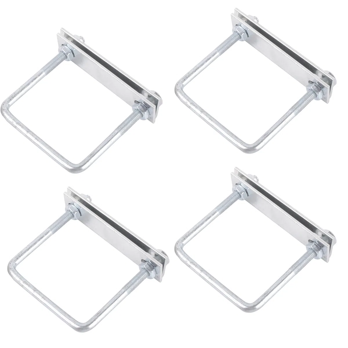 Boulons En U 4 Pièces Boulon De U En Acier Inoxydable Boulon U M8 Boulon Carré en U U-Boulon Avec éCrou Plaque De Cadre Et Rondelle