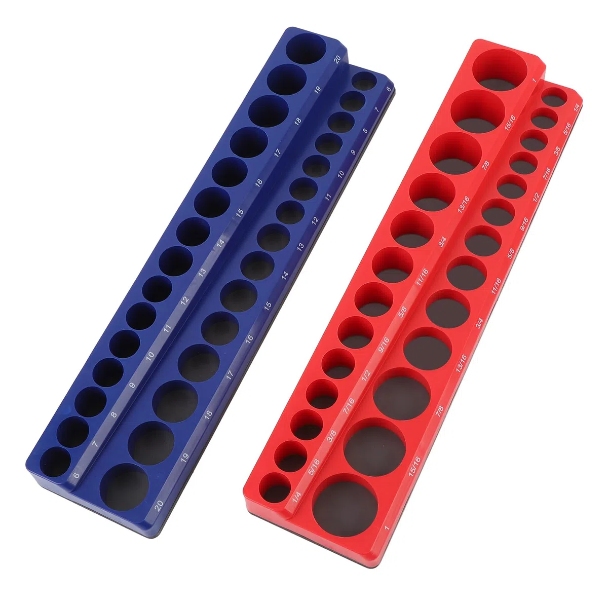 Organiseur de Douilles Magnétiques 3/8 Pouces, Support de Rangement Efficace pour les Réparations à Domicile et Professionnelles, 2 Pièces