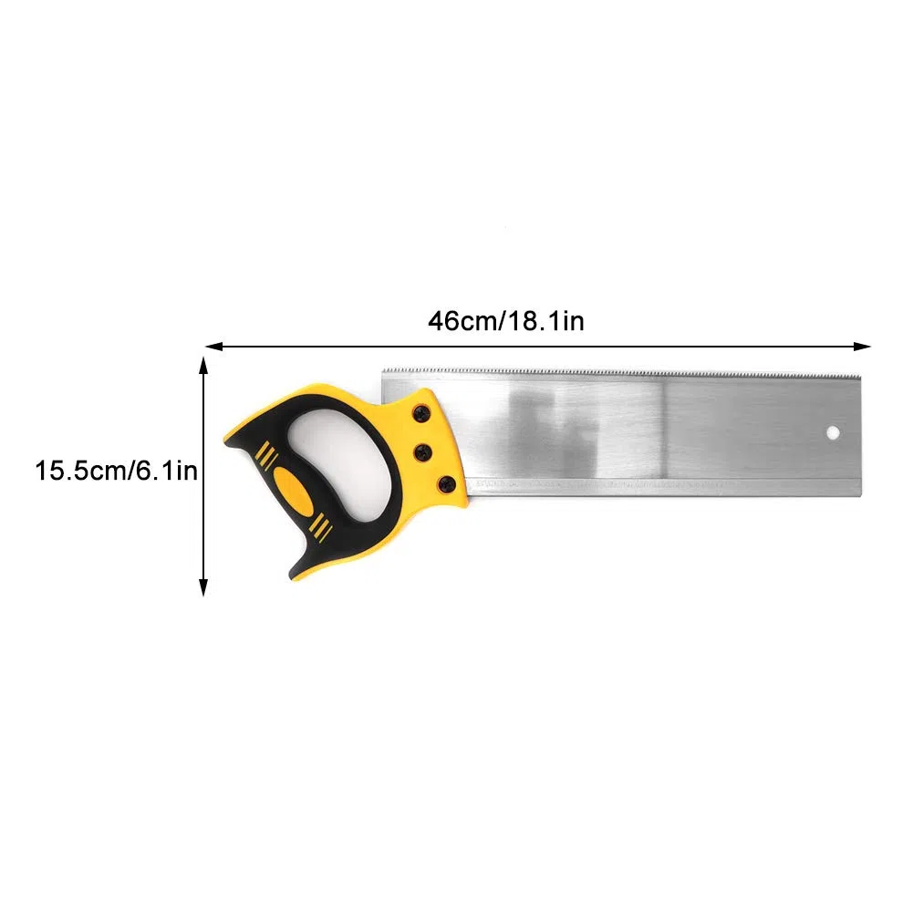 Wakects Scie à bois, Boîte à onglets de serrage en plastique ABS de 30,5 cm avec scie arrière de 35,6 cm pour menuisier