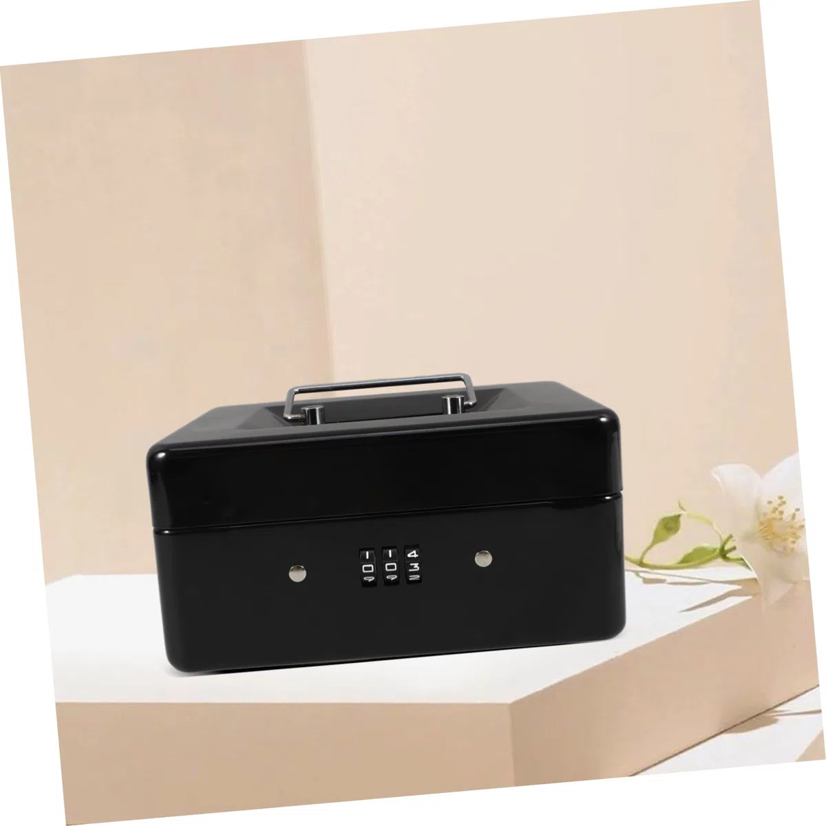 Angoily Boîte De Rangement Sécurisée Avec Cadenas à Code Organisateur De Liquidités Métal Portable Coffre De Pour Documents Et Valeurs Petit Modèle Pour Maison Et Bureau