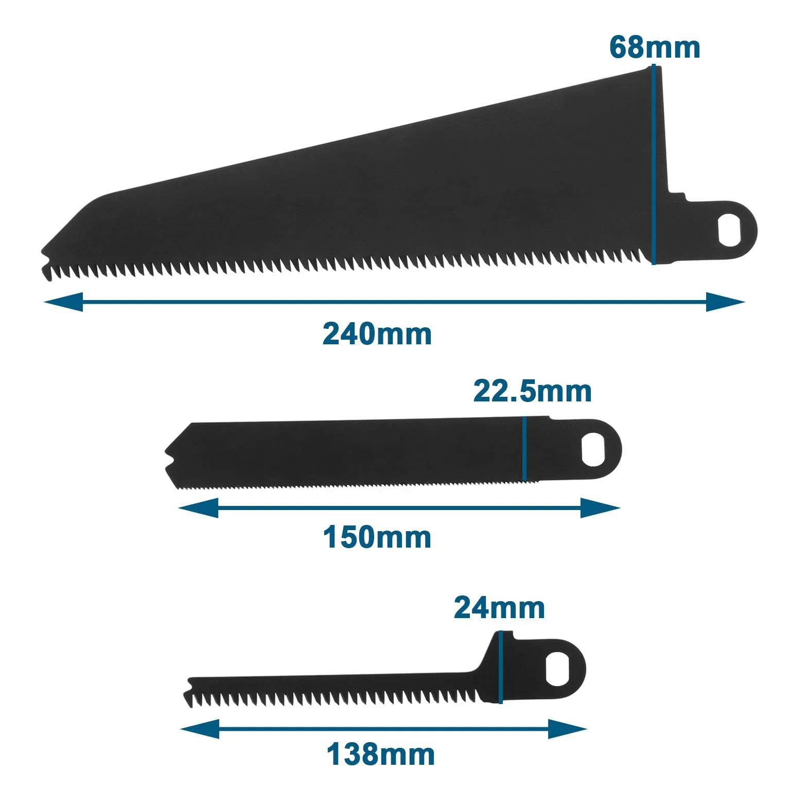 OTOTEC Lot de 3 lames de scie alternative compatibles avec les modèles de scie sabre Black & Decker Scorpion FKS890E KS890ECN KS890EK KS890GT KS880 lames de coupe pour bois, métal, plastique
