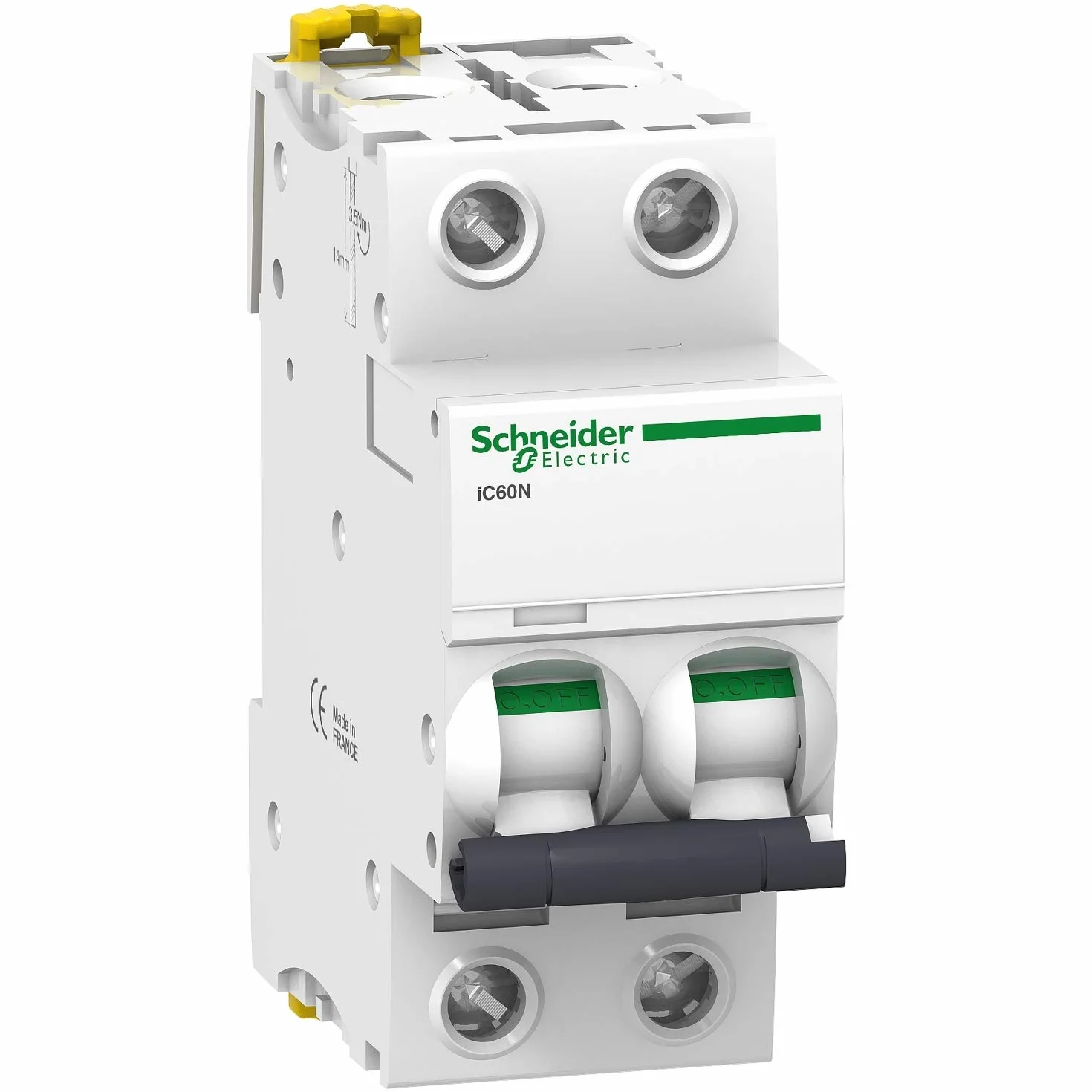 Schneider Electric - Acti9, iC60N disjoncteur 2P 16A courbe C - A9F77216
