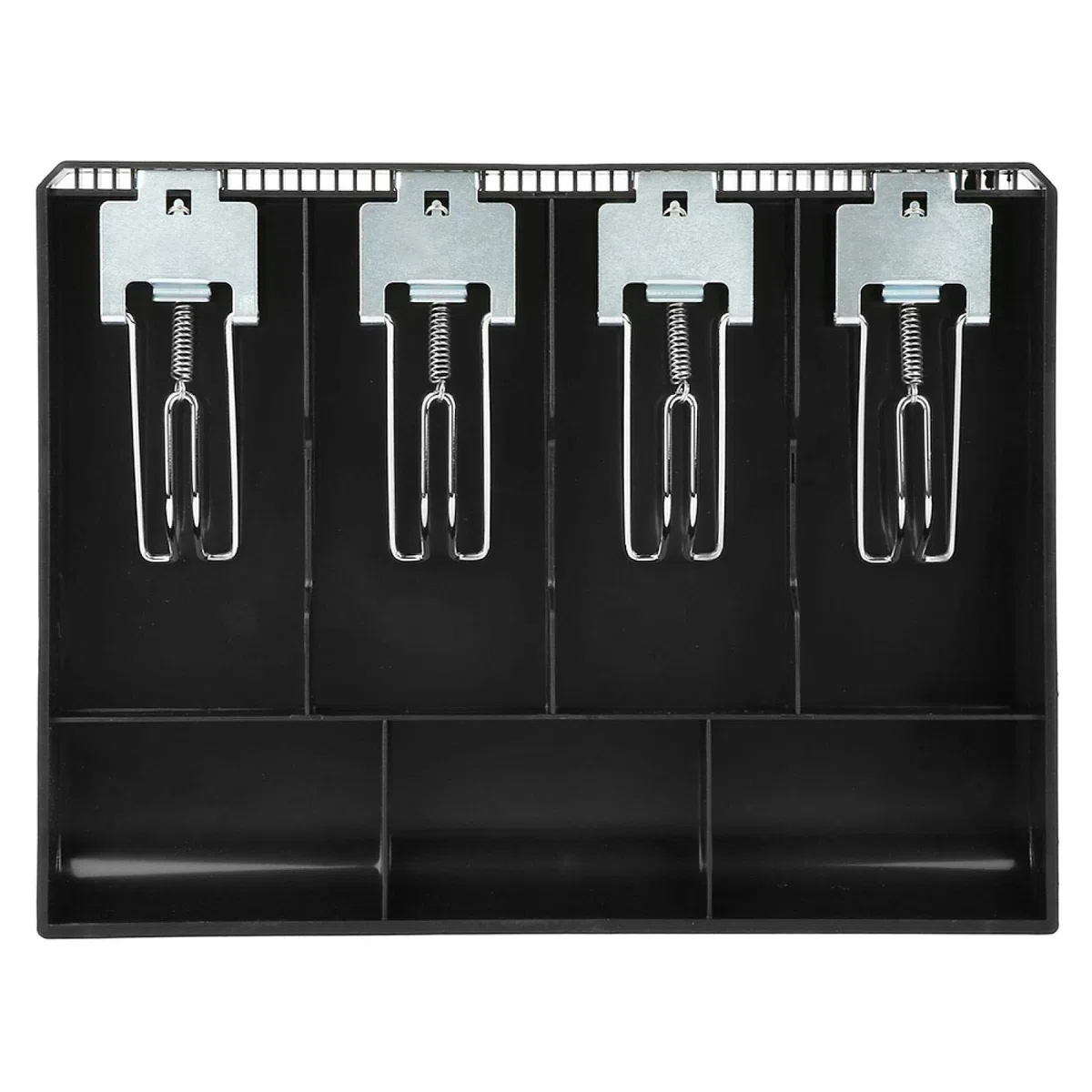 Tiroir Caisse, Plateau de Caisse Enregistreuse, 32,2 * 24,5 * 3,5 cm 7 Grilles Organisateur de Monnaie Avec 4 Billets Et 3 Plateaux à Pièces, Pour Point De Vente, centre commercial (Noir)