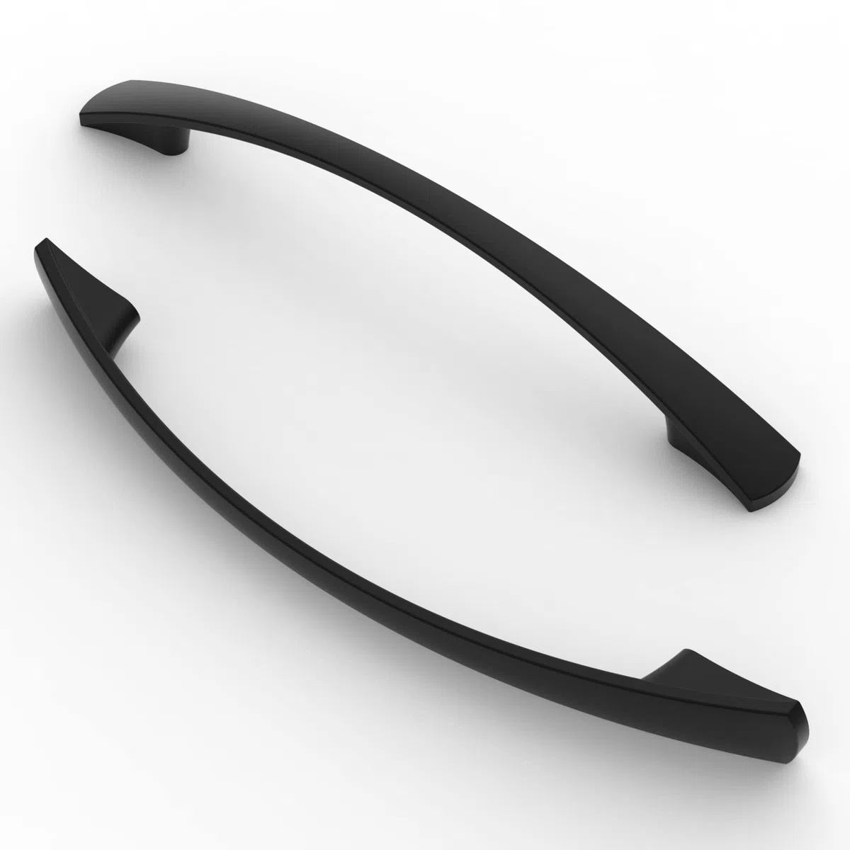 FURNIWARE Lot de 10 poignées de meuble - Espacement des trous : 128 mm - Pour armoires de cuisine, placards, tiroirs - Noir mat