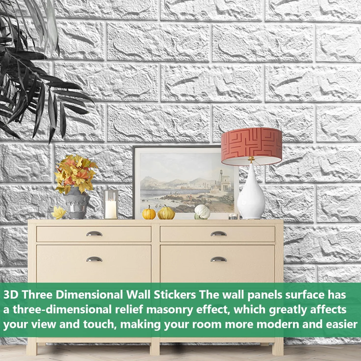 40 pièce Papier Peint 3D Brique Adhesif Mural, 38 X 35 cm Pierre Autocollant Mural, Dalle PVC Adhesive Murale, Panneaux Muraux 3d, Panneau Revetement Mural Decoratif