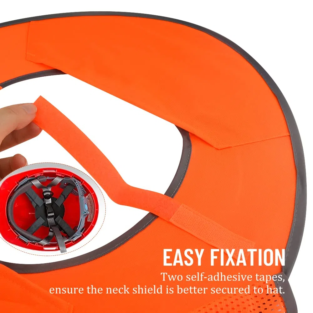 WMYCONGCONG Casque de protection solaire à bord complet en maille avec bande réfléchissante pour chantier de construction en plein air, accessoires de casque de sécurité, haute visibilité