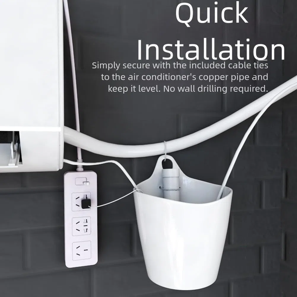 Pompe de drainage USB pour climatiseur, système silencieux d'élimination des condensats avec 5 V, 15 m, débit 450 ml/min pour unités AC 1-3P, kit d'installation (8 m)