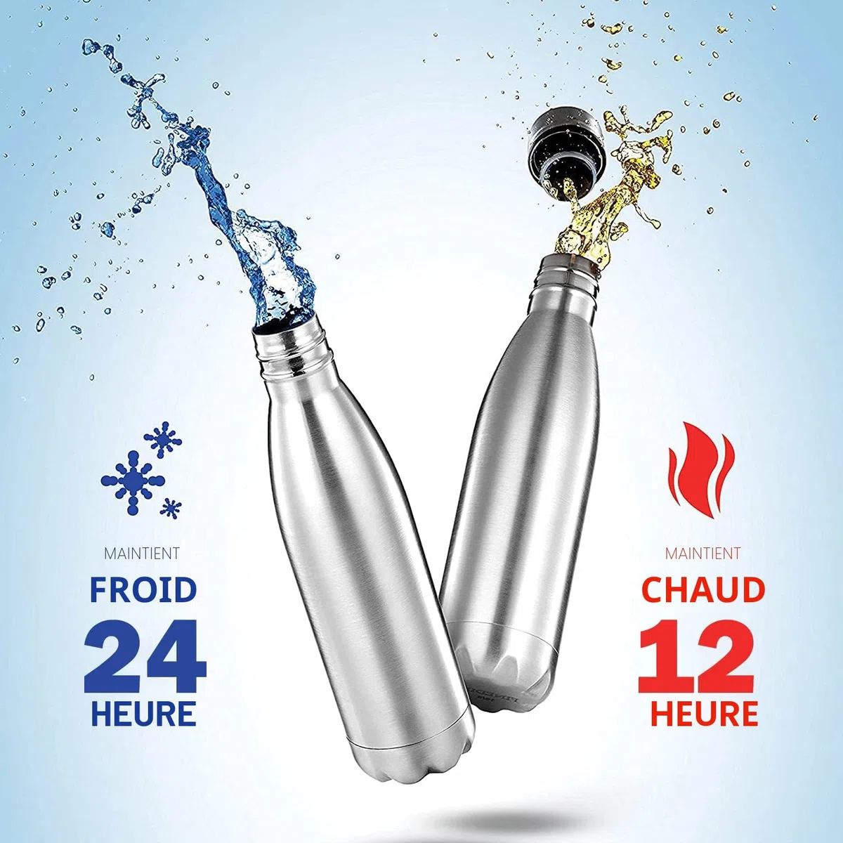 Boite Cachette Secrete, Bouteille d'eau Isotherme pour Boissons Chaudes et Froides, sans BPA, Mini Coffre Fort Gourde pour Sport, Gym, Voyage, Plage, Coffres-forts de Diversion