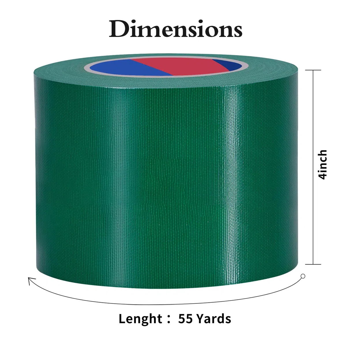 Ruban adhésif blindé ultra fort, 50 m x 10 cm, Ruban de réparation imperméable pour réparations, bricolage, artisanat, intérieur et extérieur, Duct Tape (Vert)