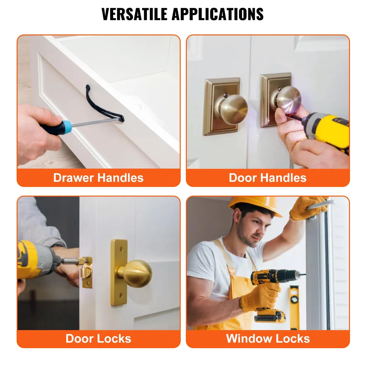 VEVOR Gabarit de Quincaillerie d'Armoire en Alliage d'Aluminium et Acier Inoxydable Gabarit de Perçage Ajustable de Poignées Portes avec Poinçon Central pour Installation de Boutons de Portes Tiroirs