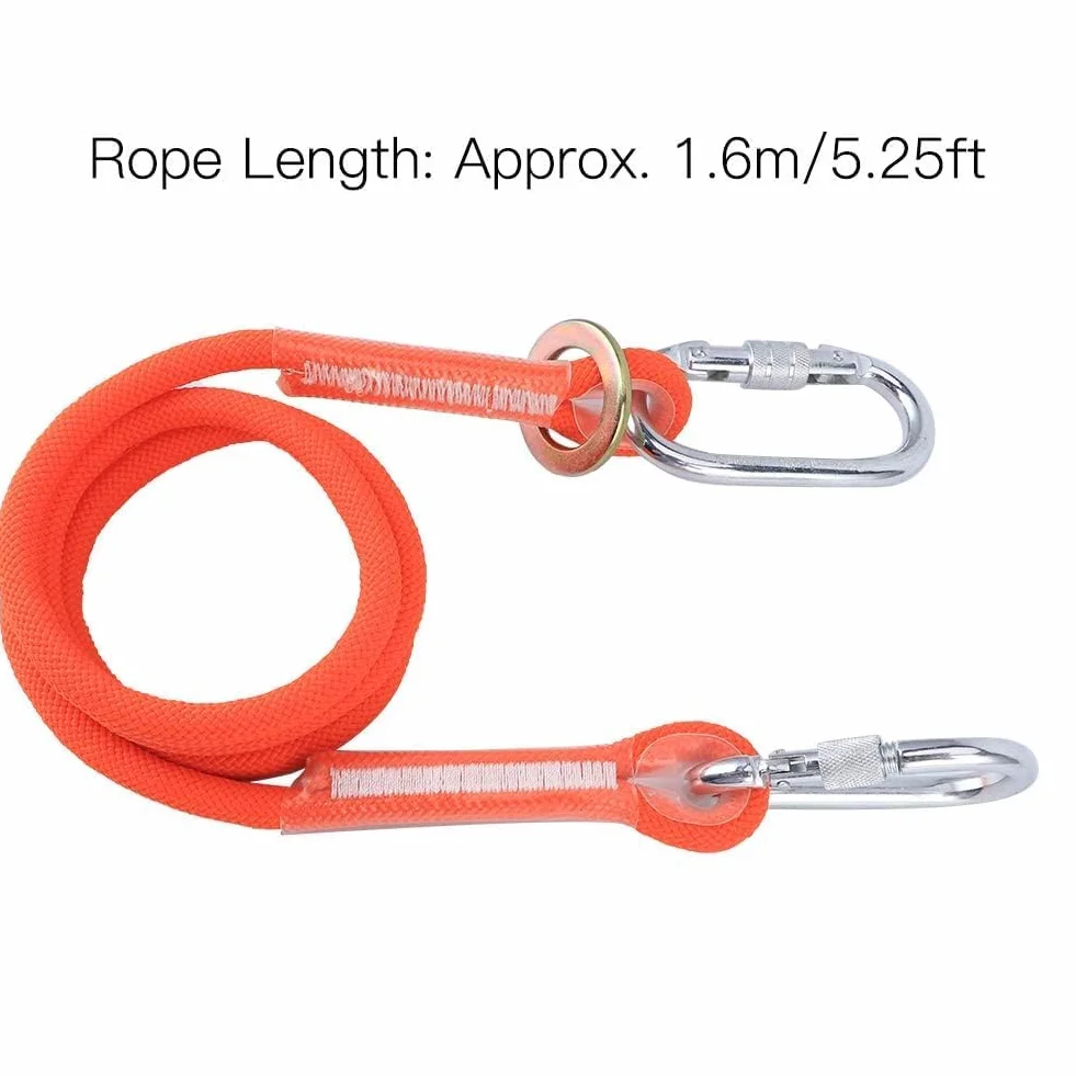 HERCHR Longe De Protection Contre Les Chutes, 1,6 M Petite Boucle De Ceinture De Sécurité pour Travaux Aériens