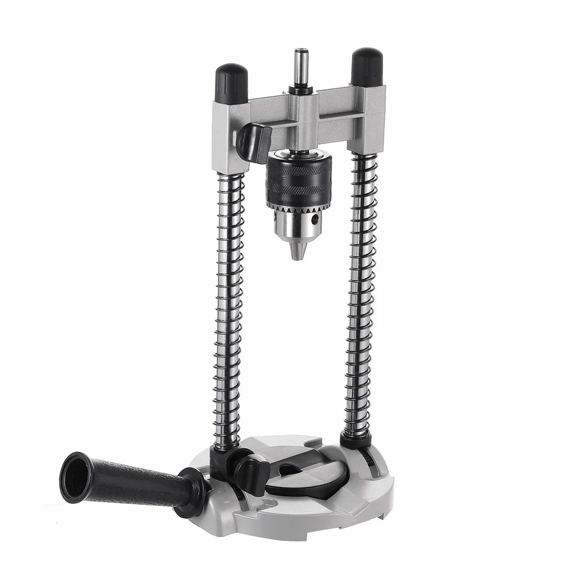 TOPWAY Support de Forage avec Mandrin 13mm, Attachement de Guide de Perçage Mobile Multi-angle pour perceuse électrique 1/2" et 3/8" 105414