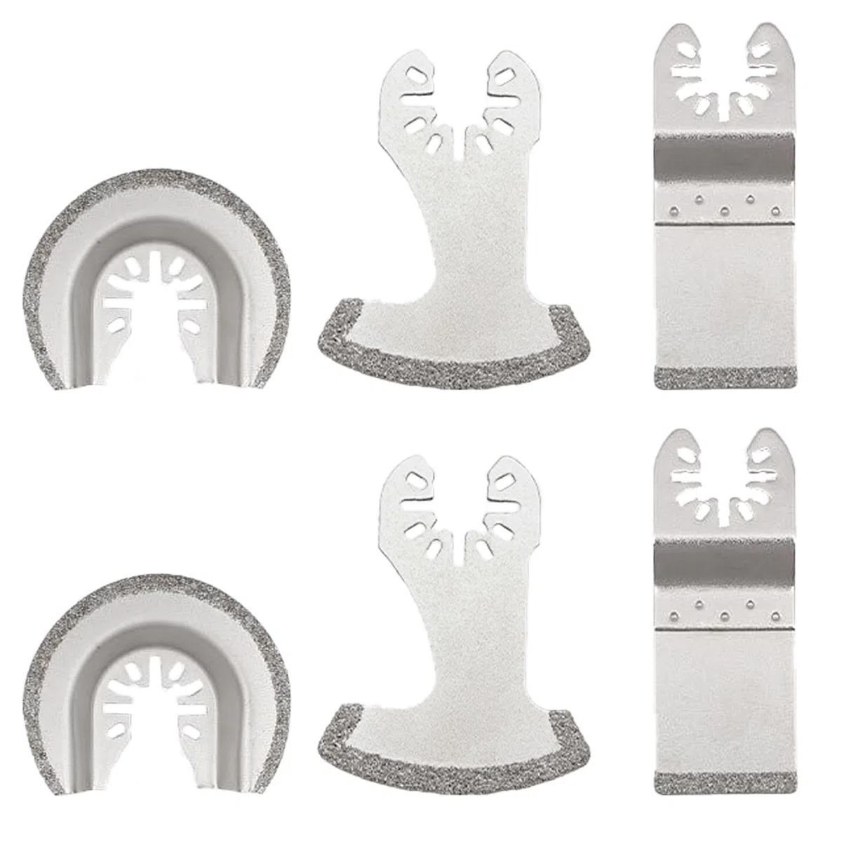 NIYATA Lot de 6 lames diamantées pour outil multifonction, lame oscillante pour outil multifonction de retrait de coulis, lame de retrait de coulis diamantée, lame multifonction pour maçonnerie pour